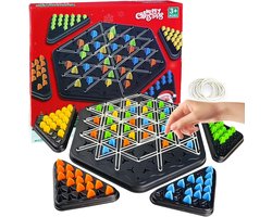 Geometrisch schaakspel, driehoek schaakspel, driehoeksschaakbord, strategie, bordspel, voor volwassenen, jongens en meisjes vanaf 9 jaar, kettingdriehoek elastieken, bordspel Kerstcadeaus Kindercadeaus cadeaus