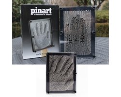 Pin Art - Spijkerspel - Pinart spijkerbed - Pinnen spel - Spijkerspel - 3D afdruk - Handafdruk - Spellen met spijkers - Zwart - 13x18 Cm