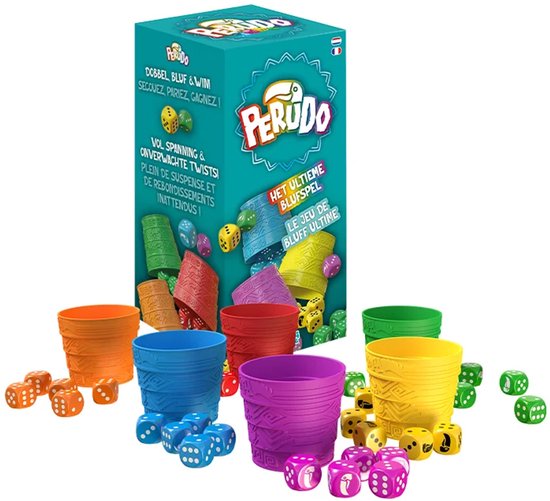 Perudo – Spannend Dobbelsteen Blufspel | Gezelschapsspel voor 2-6 Spelers | Vanaf 8 Jaar | Liar’s Dice Variant