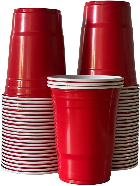 Beerpong bekers - Bierpong - American cups - red cups - 50 stuks - 550 ml