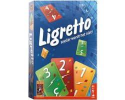 999 Games - Ligretto: Blauw - Kaartspel - Iedereen speelt tegelijkertijd - Familiespel - Gezelschapsspel - Actiespel - Klein cadeautje