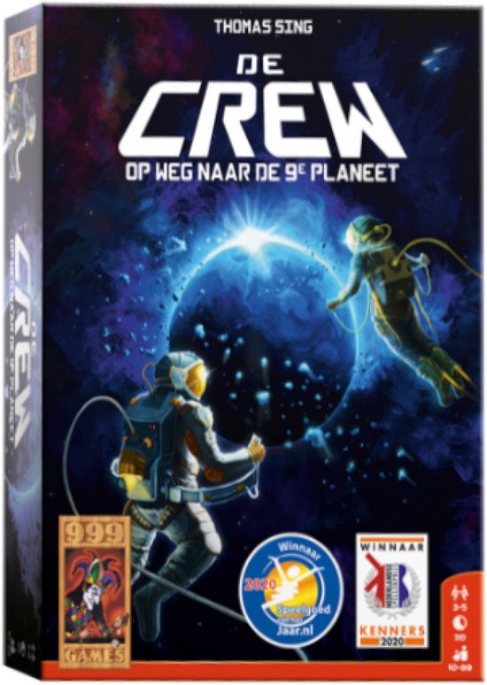 999 Games - De Crew - Kaartspel - Werk samen en win - 50 verschillende missies - Met variant voor 2-spelers - Gezelschapsspel - Klein cadeautje