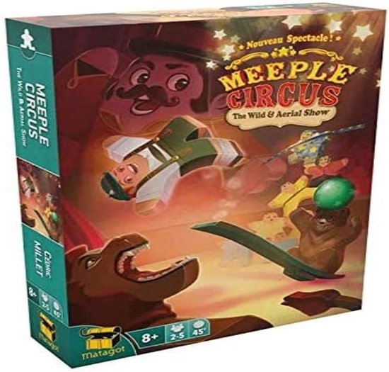 SnelShoppen - Uitbreiding Meeple Circus Het Wilde Dieren en Aerial Show - Bordspel - 2-5 spelers - 45 minuten speelplezier - Nieuwe uitdagingen en gas