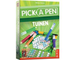 999 Games - Pick a Pen - Tuinen - Dobbelspel - Dobbelen met potloden - Scorevellen van 3 verschillende niveaus - Gezelschapsspel - Familiespel - Klein cadeautje - bevat spelregels in NL en EN