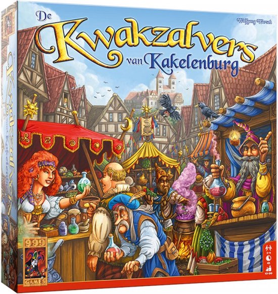Bordspel — 999 Games - Familiespel - Speel met z'n allen tegelijk! - Gezelschapsspel - De Kwakzalvers van Kakelenburg