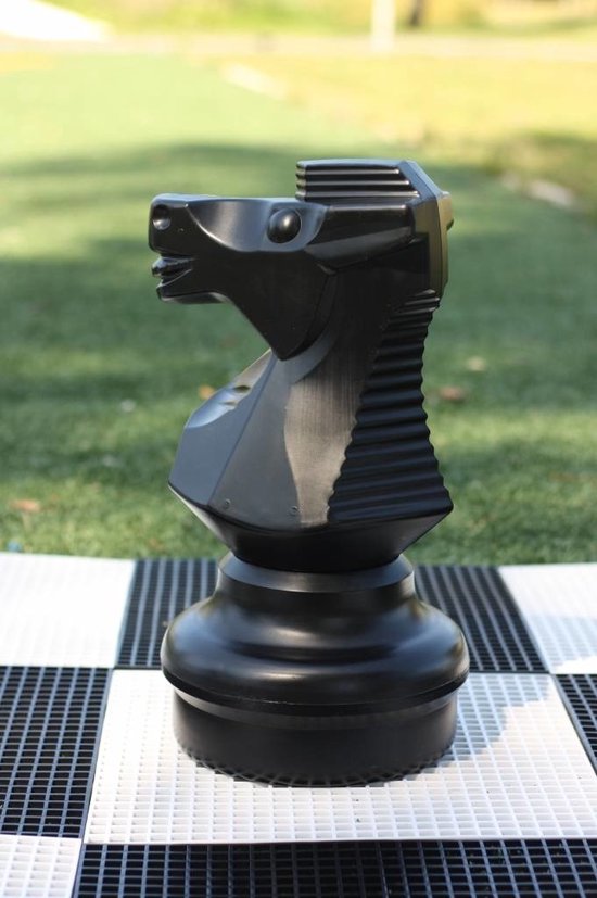 Ubergames - Schaakstuk - Paard 45 cm - Zwart - Geschikt Voor Ubergames Schaakspel