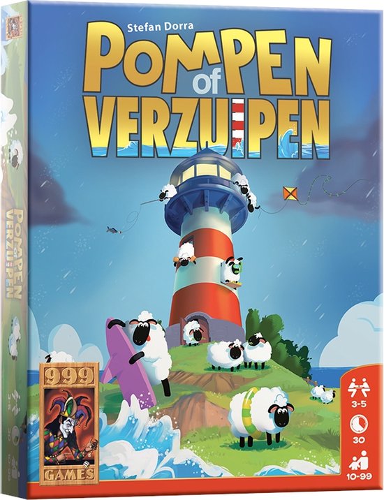 999 Games - Pompen of Verzuipen - Kaartspel - Kinderspel - Gezelschapsspel - Educatief spel - Actiespel - Klein cadeautje - bevat spelregels in NL, EN en FR