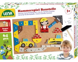 Lena Kinderspel Hamertje Tik Kurk/hout/metaal 64-delig