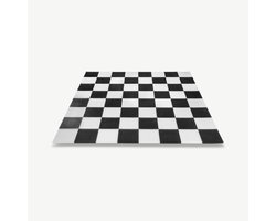 Rubberen Schaakbord/Dambord - 160x160cm - 64 delig - Robuust en Compleet - Geschikt voor 30 en 45 cm Ubergames Schaakstukken