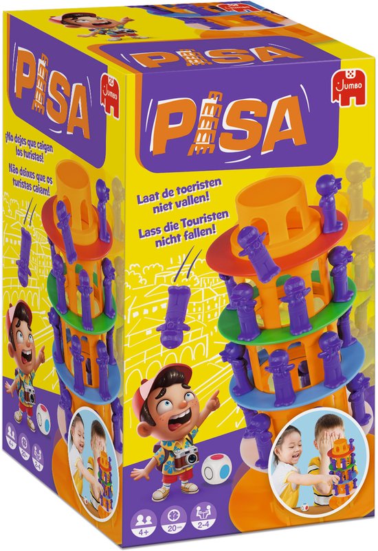 Toren van Pisa - Actiespel - Vanaf 4 jaar - 2 tot 4 spelers - Bordspel voor kinderen - Familiespel