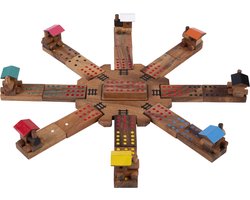 Mexican Domino – Houten Strategiespel – Mexican Train Dominospel – Gezelschapsspel – Logisch Denkspel – Acaciahout – Engelhart