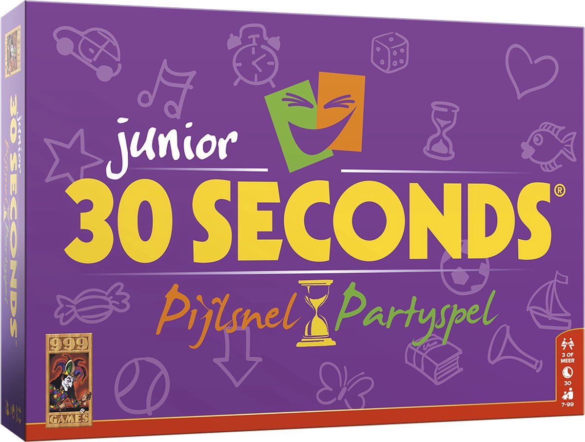 999 Games - 30 Seconds ® - Junior - Partyspel - Vanaf 7 jaar - Kinderspel - Gezelschapsspel - Actiespel - Nederlandstalig
