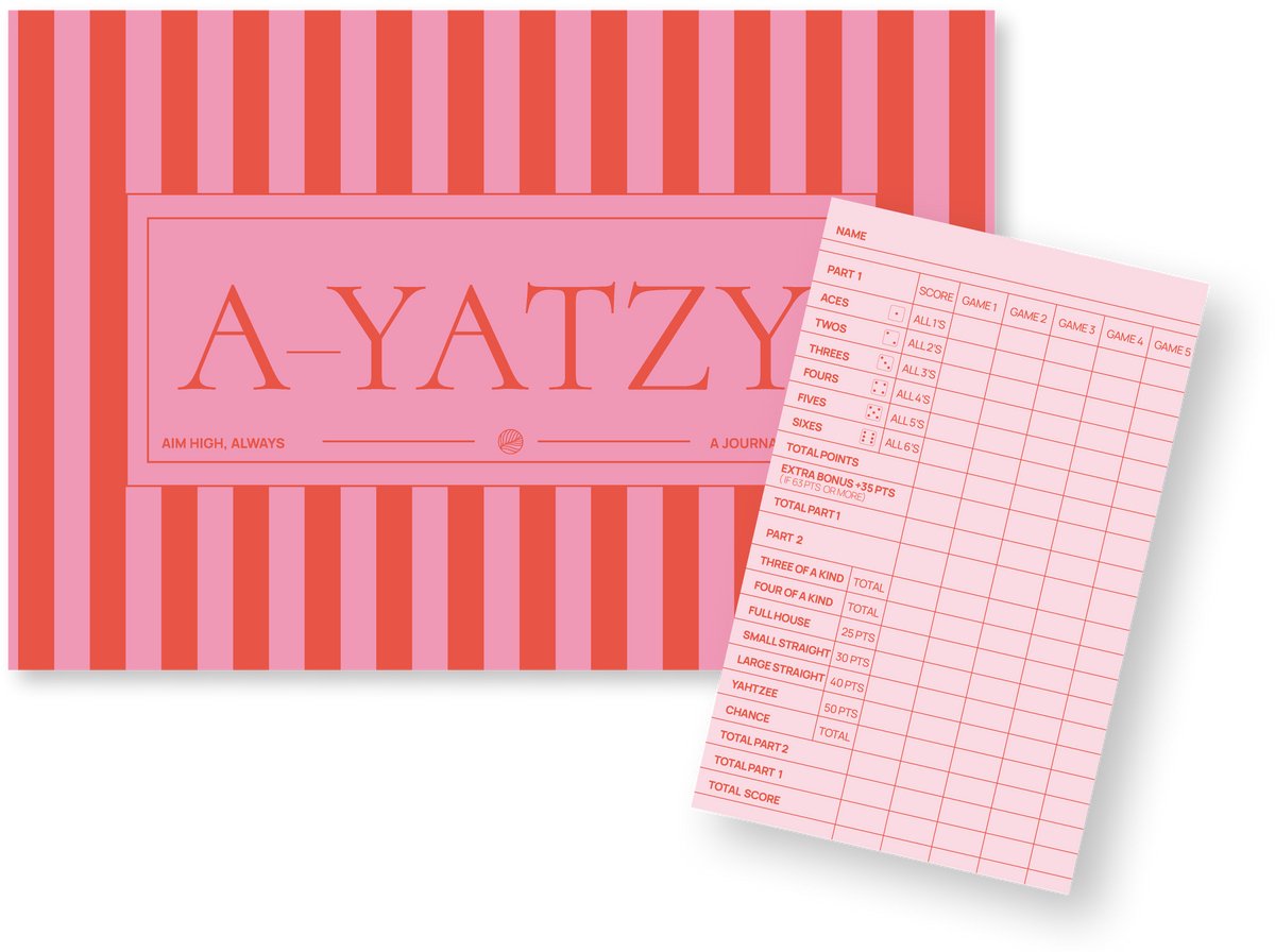 A-Yatzy - Yahtzee - Roze rood