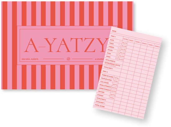 A-Yatzy - Yahtzee - Roze rood