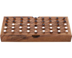 Fanorona – Houten Strategiespel – Klassiek 2-Spelers Bordspel – Tactisch Denkspel – Traditieel Afrikaanse Spel – Engelhart