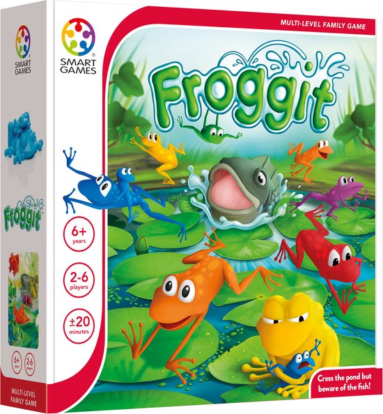 SmartGames Froggit - Strategisch Familie Bordspel - Meerdere Spelniveaus - 2 tot 6 Spelers - Vanaf 6 Jaar
