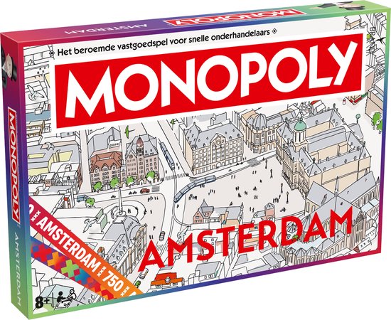 Monopoly Amsterdam 750 Jaar- Gelimiteerde spelregels