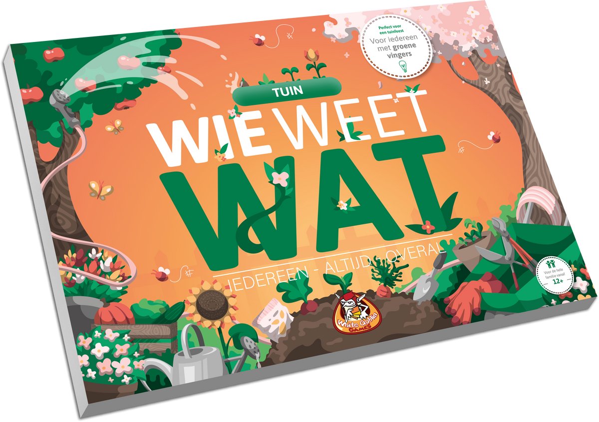 White Goblin Games - Wie Weet Wat: Tuin - Partyspel - 2 tot 10 spelers - Speelt snel en de uitleg is nóg sneller - Wie Weet Wat speel je altijd, met iedereen en overal - Ideaal cadeau