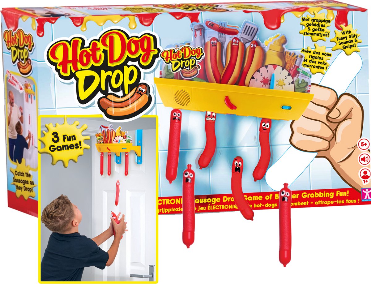 Hot Dog Drop Spel - Vang de vallende worstjes - Leuk familie actiespel