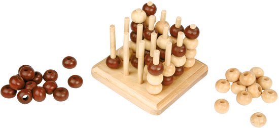 Small Foot - 4 op een Lijn 3D Houten Strategiespel