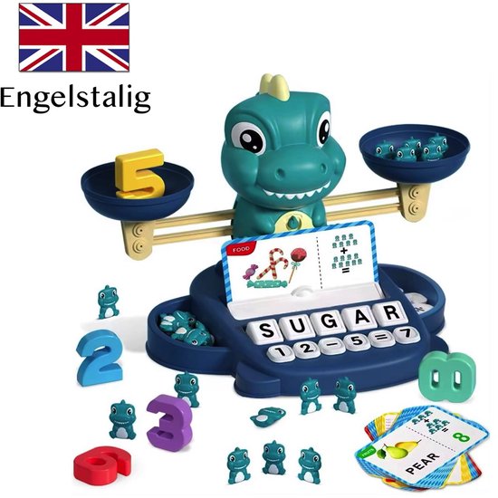 FEMUR Rekenspeelgoed - Kinderspeelgoed - Balanceren - Spelen Leren - Leren Rekenen - Leren Tellen - Balance Game - Ik Leer Rekenen - Ik Leer Tellen - Montessori Speelgoed - 4 Jaar - 5 Jaar - 6 Jaar - Dino