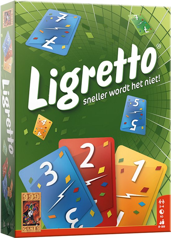 999 Games - Ligretto: Groen- Kaartspel - Iedereen speelt tegelijkertijd - Familiespel - Gezelschapsspel - Actiespel - Klein cadeautje