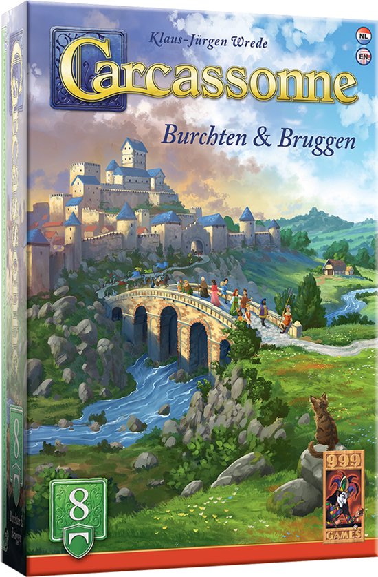 999 Games - Carcassonne: Burchten & Bruggen - Uitbreiding 8 - Nieuwe Versie - NL - EN