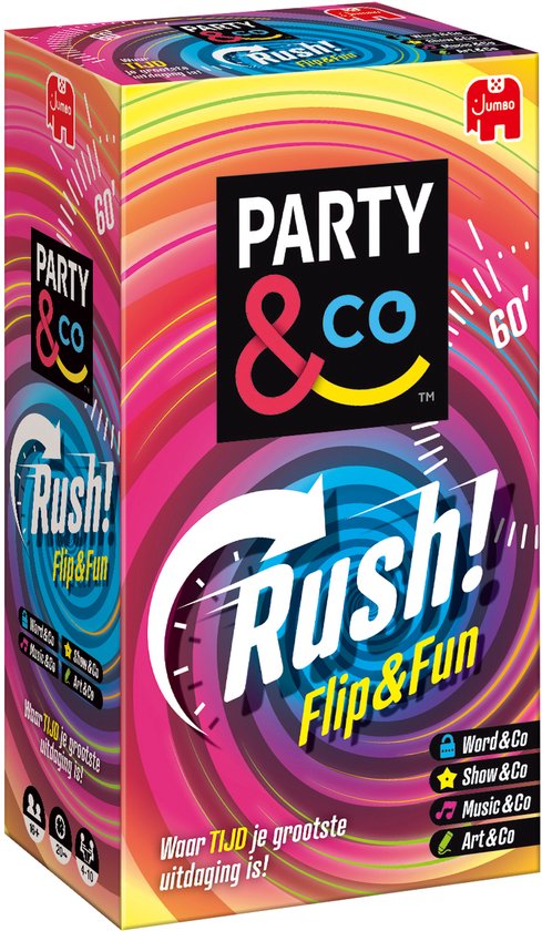 Jumbo - Party & Co. Rush - Partyspel voor volwassenen - Vanaf 16 jaar - Partygame - Bordspel voor grote groepen - Actiespel
