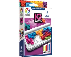 SmartGames IQ XOXO - Logisch Denkspel & Reispuzzel - 120 Opdrachten met XOXO-Patroon - Educatief Solospel voor Kinderen en Volwassenen - Vanaf 6 Jaar