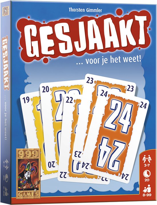 999 Games - Gesjaakt - Kaartspel - Familiespel - Gezelschapsspel - Klein cadeautje