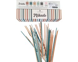 Mikado - spel - Bamboe - moderne zachte kleuren - 20cm - reisspel - kerst