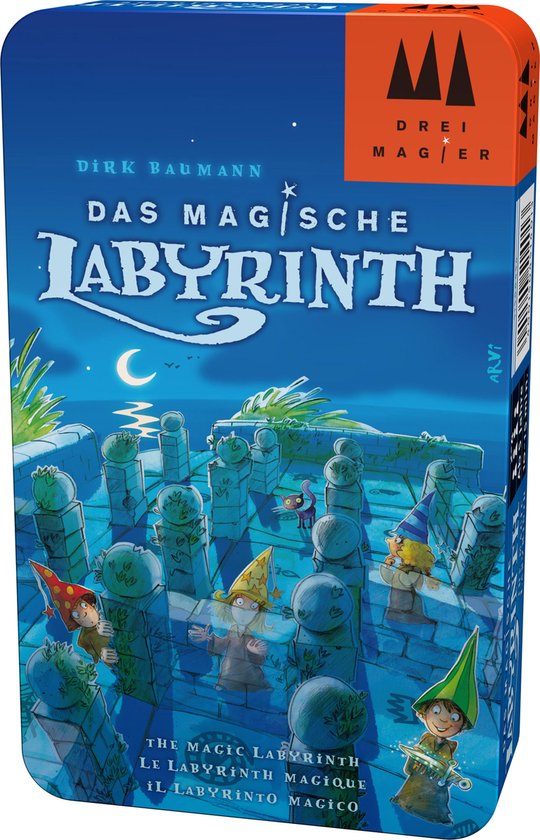 Drei Magier® - Drie Magiers Spellen - Das magische Labyrinth (Het Magische Labyrint) - Reisspel -Geheugen- en familiespel met verborgen muren - vanaf 6 jaar - 2-4 spelers